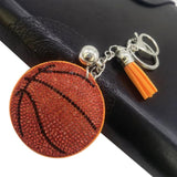Sparkling Rhinestone Volleyball Keychain Bag Ball Pendant