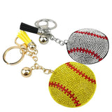 Sparkling Rhinestone Volleyball Keychain Bag Ball Pendant