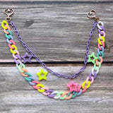 Harajuku Colorful Star Key Chain For Women Girl Party Waist Pants
