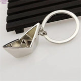 Men's Sailing Paper Boat Keychain Lucky Gift for Sailor