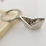 Men's Sailing Paper Boat Keychain Lucky Gift for Sailor