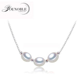 Natural Freshwater Pearl Necklace Women 925 Silver Pendant Wedding Jewelry