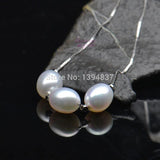 Natural Freshwater Pearl Necklace Women 925 Silver Pendant Wedding Jewelry