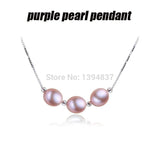 Natural Freshwater Pearl Necklace Women 925 Silver Pendant Wedding Jewelry