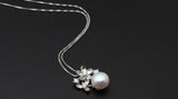 Freshwater Pearl Pendant Necklace 925 Sterling Silver Women Jewelry Wedding