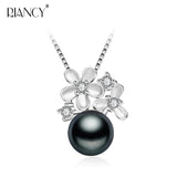 Freshwater Pearl Pendant Necklace 925 Sterling Silver Women Jewelry Wedding