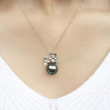 Freshwater Pearl Pendant Necklace 925 Sterling Silver Women Jewelry Wedding