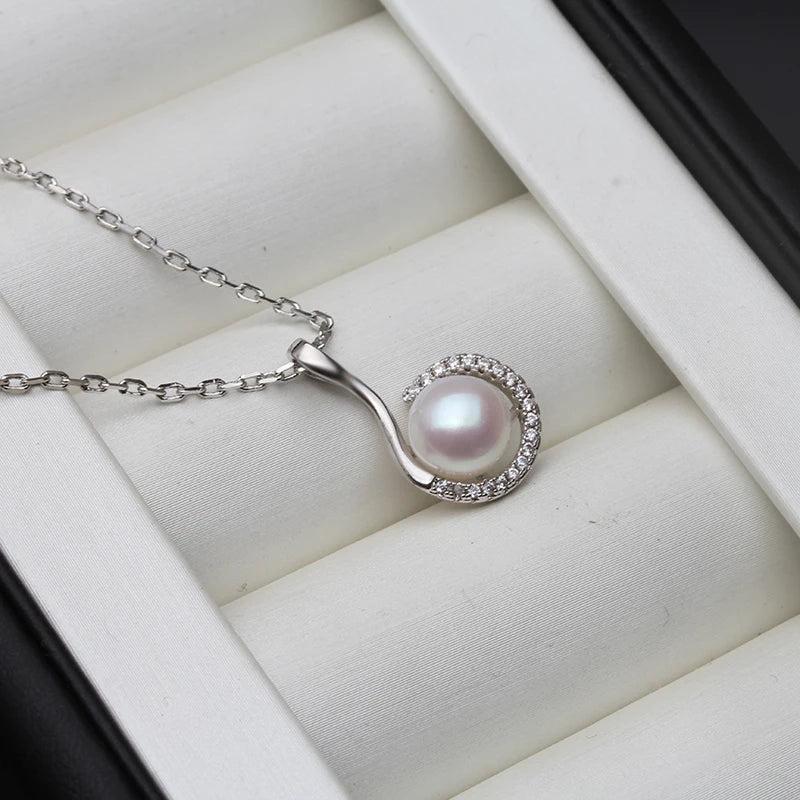 Sterling Silver Necklace Pendant AAAA Freshwater Pearl Jewelry