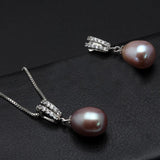 Freshwater Pearl Pendant Necklace, Sterling Silver Chain, Bride Gift