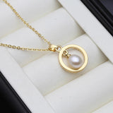 Pink Freshwater Pearl Pendant Necklace for Women
