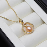 Pink Freshwater Pearl Pendant Necklace for Women