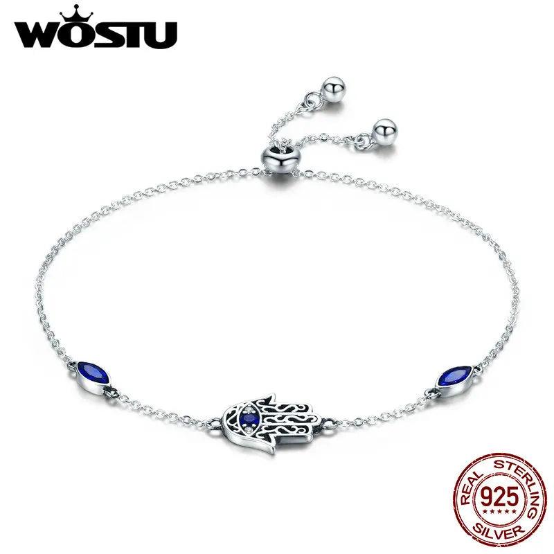 925 Silver Fatima Hands Royal Bracelet For Women