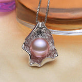 Seashell Shape Pearl Pendant 925 Sterling Silver Jewelry for Women