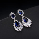 Zircon Stud Earrings Wedding Anniversary Crystal Jewelry Gift