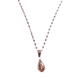 18K Purple Water Drop Necklace 14K Rose