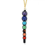 Natural Seven Chakras Energy Pendant Necklace Choker
