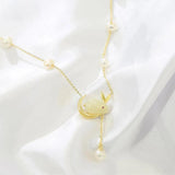 Freshwater Pearl Necklace Hotan Jade Rabbit Star Collar Pendant