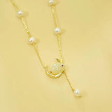 Freshwater Pearl Necklace Hotan Jade Rabbit Star Collar Pendant