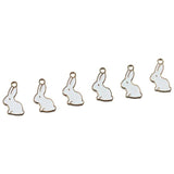 Enamel Bunny Charms 100 Pcs Rabbit Alloy 11*17mm For Bracelet Necklace
