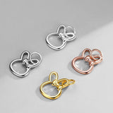 TrustDavis 925 Silver Rabbit Pendant DIY Jewelry DH0015