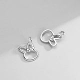 TrustDavis 925 Silver Rabbit Pendant DIY Jewelry DH0015