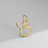 TrustDavis 925 Silver Rabbit Pendant DIY Jewelry DH0015