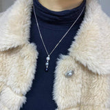 Freshwater Pearl Necklace 925 Silver Chain Pendant