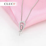925 Silver Crystal Pendant for 7-8mm Pearl Necklace SP236SB
