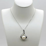 Freshwater Pearl Pendant Silver Necklace for Women