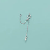 Davis 925 Silver Cross Chain Extension DIY Pearl Necklace Bracelet Women Jewelry