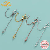 Davis 925 Silver Cross Chain Extension DIY Pearl Necklace Bracelet Women Jewelry