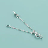 Davis 925 Silver Cross Chain Extension DIY Pearl Necklace Bracelet Women Jewelry