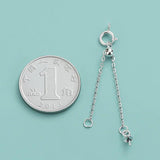 Davis 925 Silver Cross Chain Extension DIY Pearl Necklace Bracelet Women Jewelry