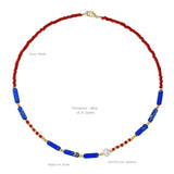 Agate Pearl Beaded Necklace Lazurite Clavicle Jewelry