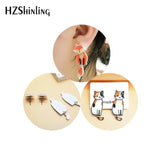 Christmas Sloth Acrylic Stud Earring Animal Love Epoxys Resin Jewelry Items Girl