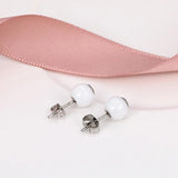 Pink Geometric Ceramic Earrings Christmas Gift