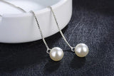 925 Silver Necklace Zircon Pearl Sweater Chain Necklaces For Women