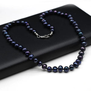 Baroque Purple Orange Freshwater Pearl Necklace 7-8mm