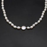 Baroque Purple Orange Freshwater Pearl Necklace 7-8mm