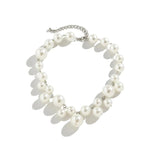 Chunky Pearl Beads Short Necklace Choker Punk Heavy Wedding Party Jewelry
