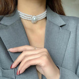 Baroque Pearl Choker Necklace Vintage Wedding Jewelry