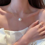 French Retro Pearl High Collar Chain Necklace
