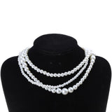 Multi-Layer Pearl Necklace for Women Chokers Pearls Necklace