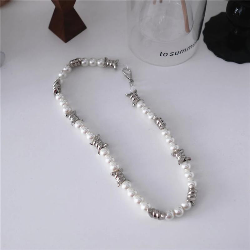 Adjustable Twist Pearl Punk Pendants Chokers