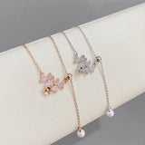 Heart Pearl Fringe Pendant Choker Necklace for Women
