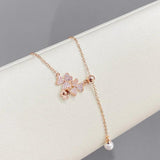 Heart Pearl Fringe Pendant Choker Necklace for Women