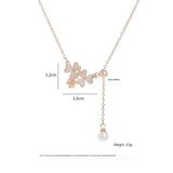 Heart Pearl Fringe Pendant Choker Necklace for Women
