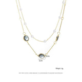 Zircon Necklace for Women Real Pearl Clavicle Chain Jewelry