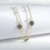 Zircon Necklace for Women Real Pearl Clavicle Chain Jewelry