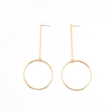 Exaggerated Aros Hoop Earrings Round Pendant Brincos XR149